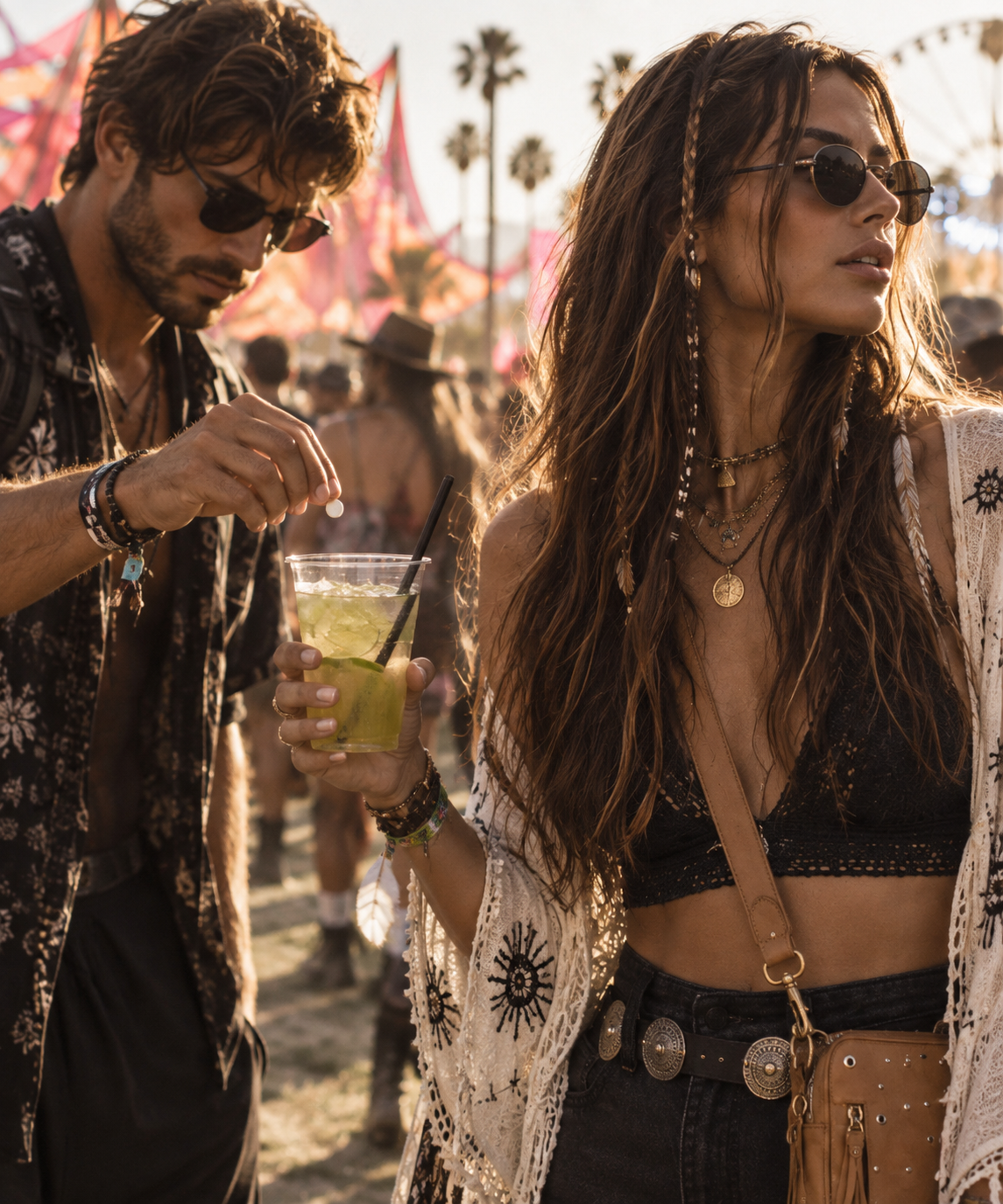 Open plastic festival cup exposed to drink spiking